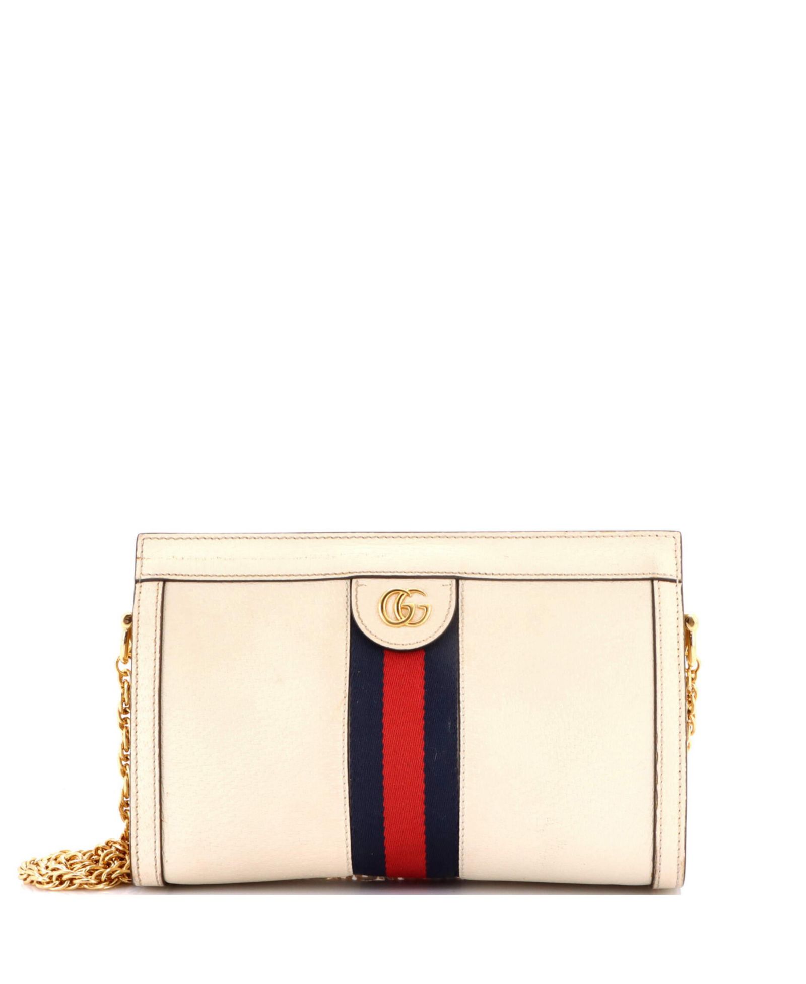 Pre-Owned Gucci Small Ophidia Chain Shoulder Bag Leather