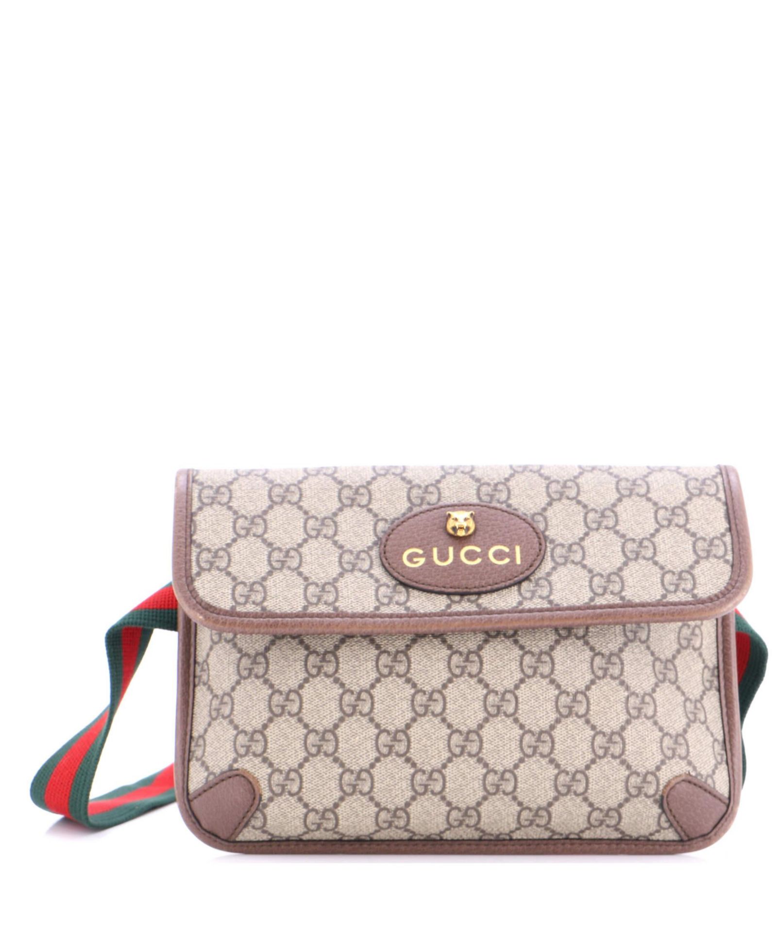 Подержанная сумка-пояс Gucci Neo Vintage Flap GG Coated Canvas