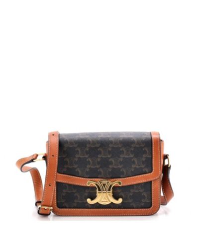 Сумка на плечо Pre-Owned Celine Teen Triomphe Shoulder Bag Triomphe Coated Canvas