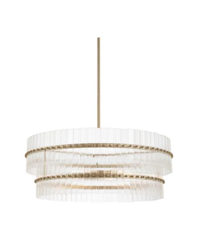Possini Euro Design Emerson Matte Glass 6-Light Tiered Chandelier