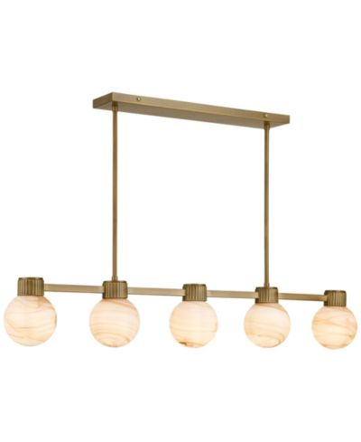 Possini Euro Design Possini Euro Jupiter Glass 5-Light Linear Chandelier