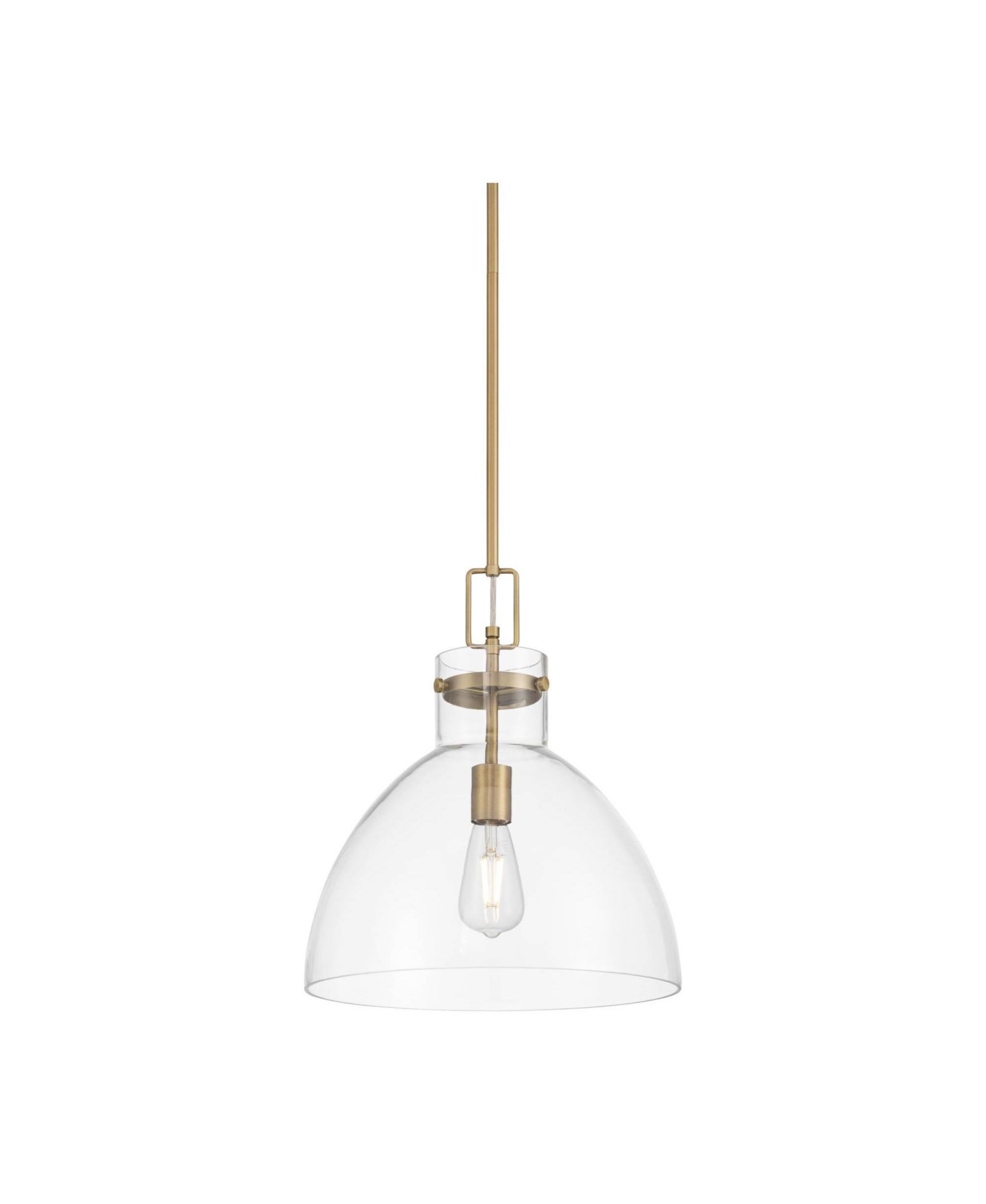 Possini Euro Design Possini Euro Hammon 14" Wide Aged Brass and Glass Pendant Light