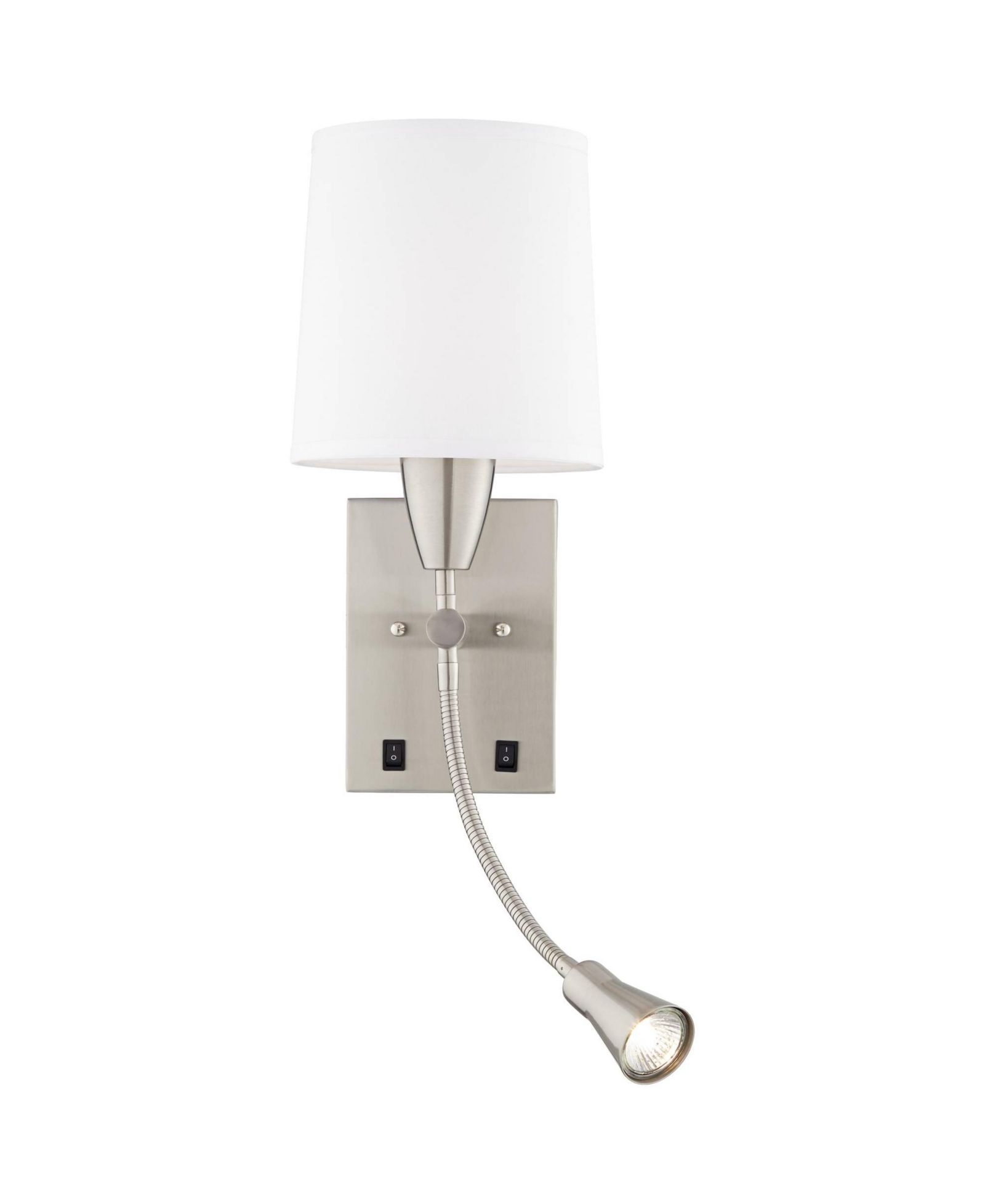 360 Lighting Aoife 17" High Brushed Nickel Wall Sconce with Reading Light