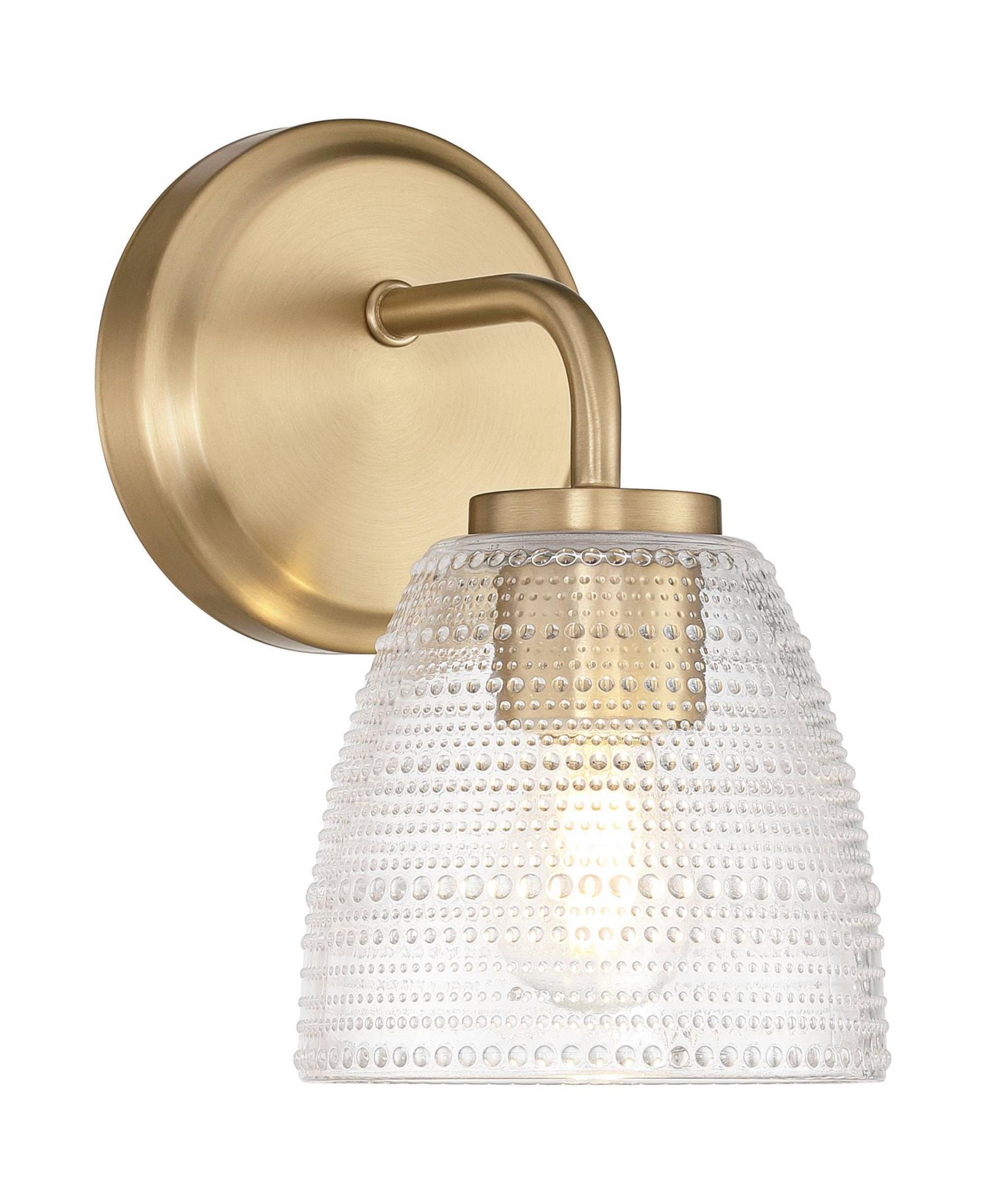 Настенный светильник Possini Euro Design Sabrina 9" Satin Brass и Glass