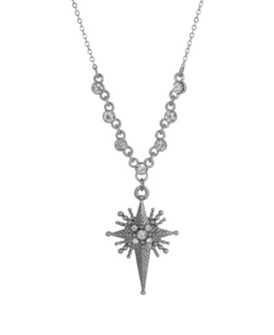 Ожерелье Symbols of Faith Silver Tone Crystal Glass Stones Star of Bethlehem