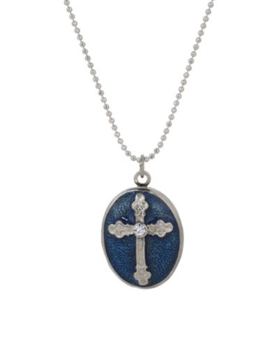 Серебряный кулон-медальон Symbols of Faith Blue Cross