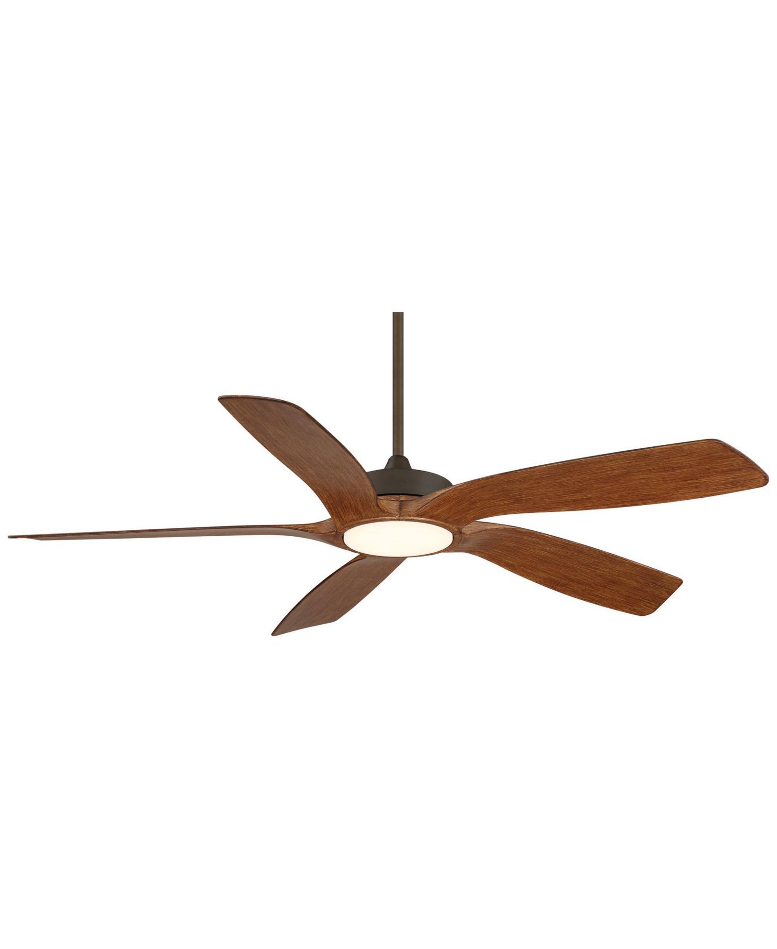Casa Vieja Mach-5 Bronze and Koa LED потолочный вентилятор с 24" стержнем