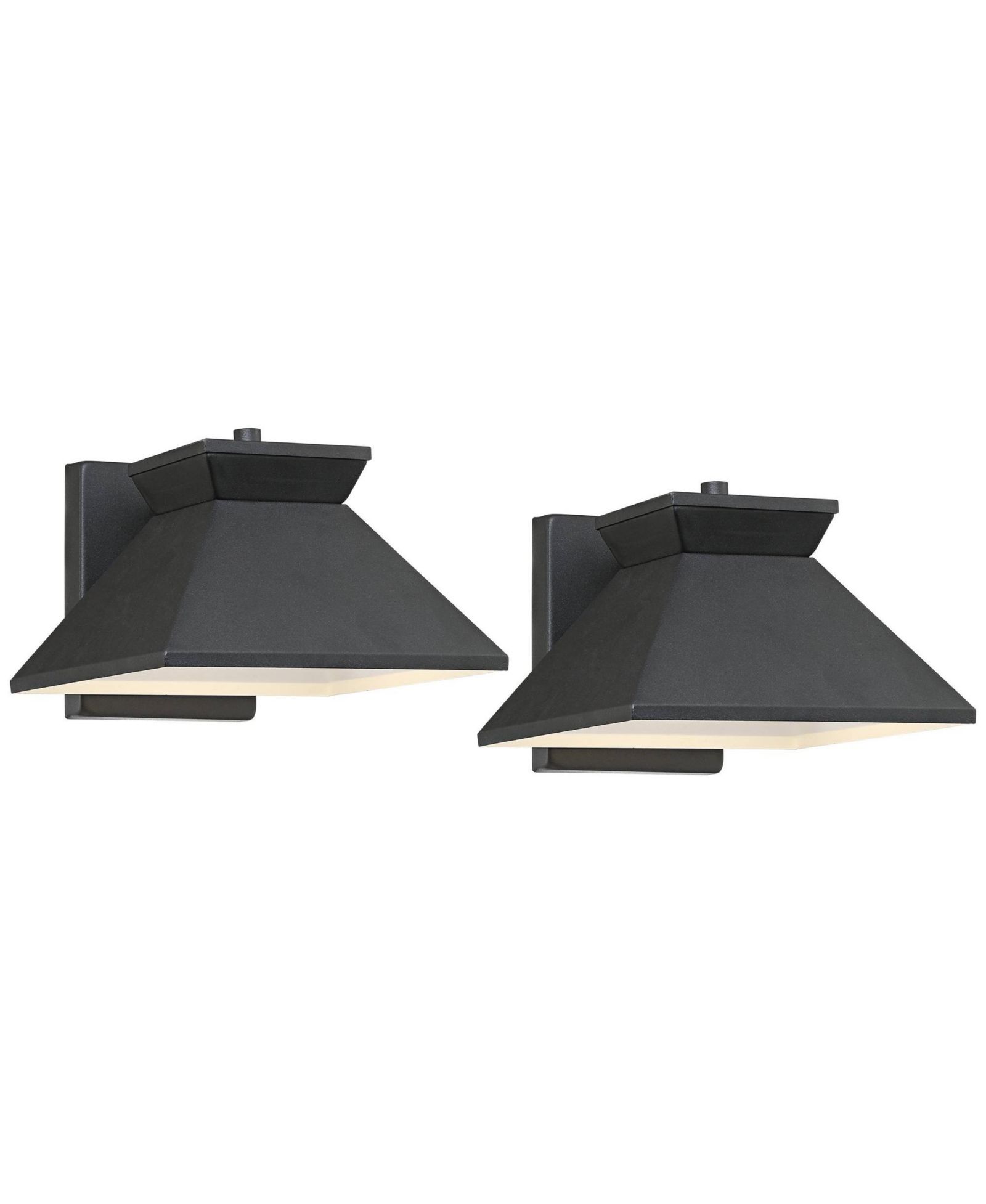 John Timberland Whatley Rustic Industrial Outdoor Wall Light Fixtures Set of 2 Metal LED 6 1/4" for Post Exterior Barn Deck House