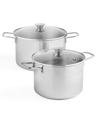 Arch Studio Stainless-Steel 2-Piece Stockpot Set, Macy's Exclusive