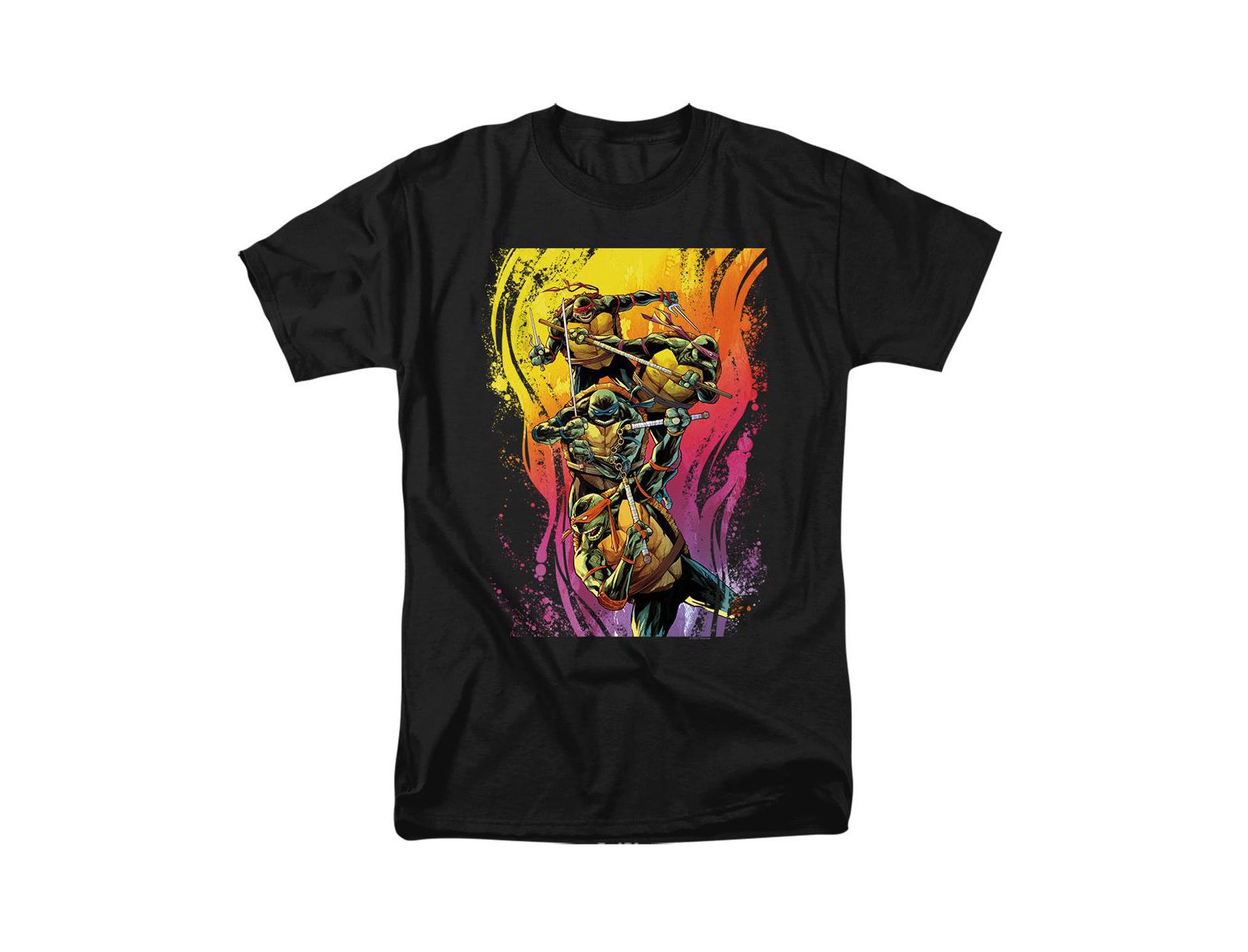 Logovision Men's TMNT Hot Rainbow Warriors T-Shirt