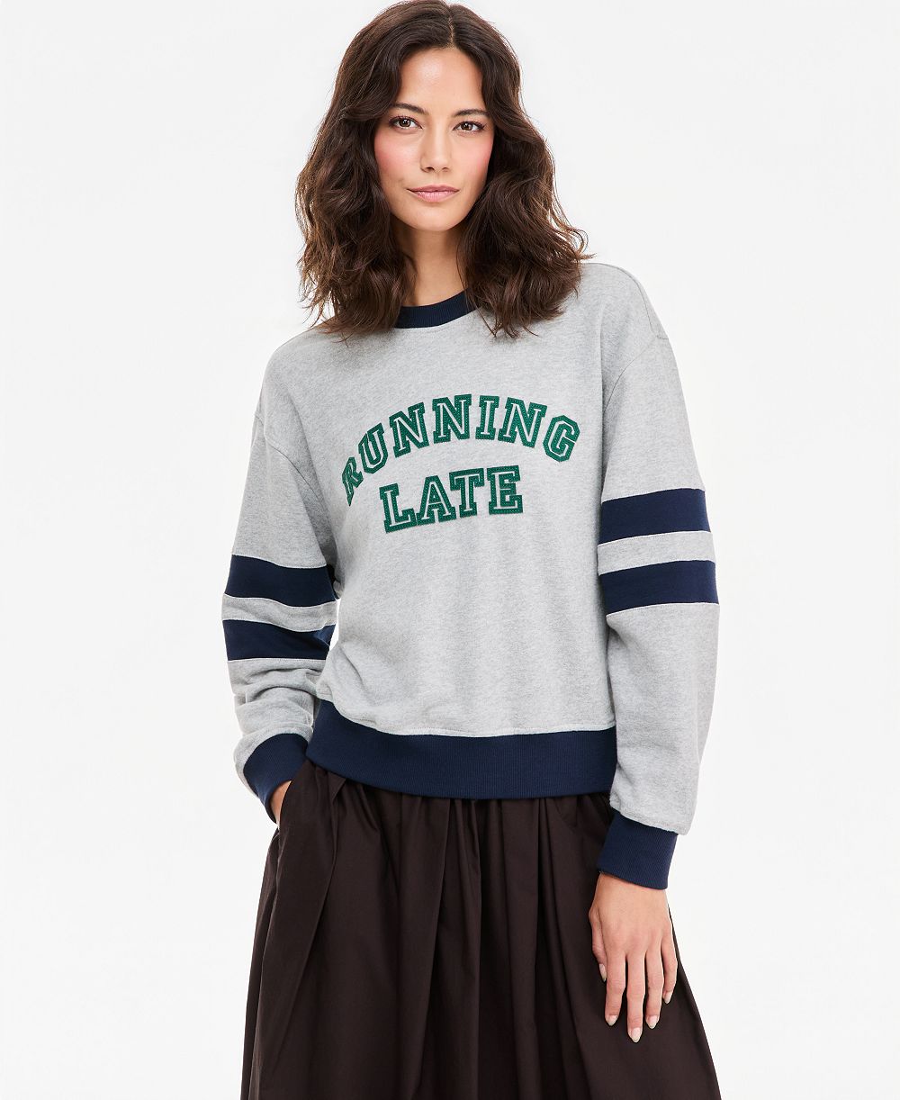 On 34th Women's Running Late Graphic Sweatshirt, Macy's Exclusive