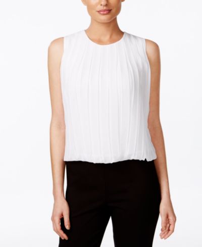 Calvin Klein Блузка без рукавов Pleated Blouse