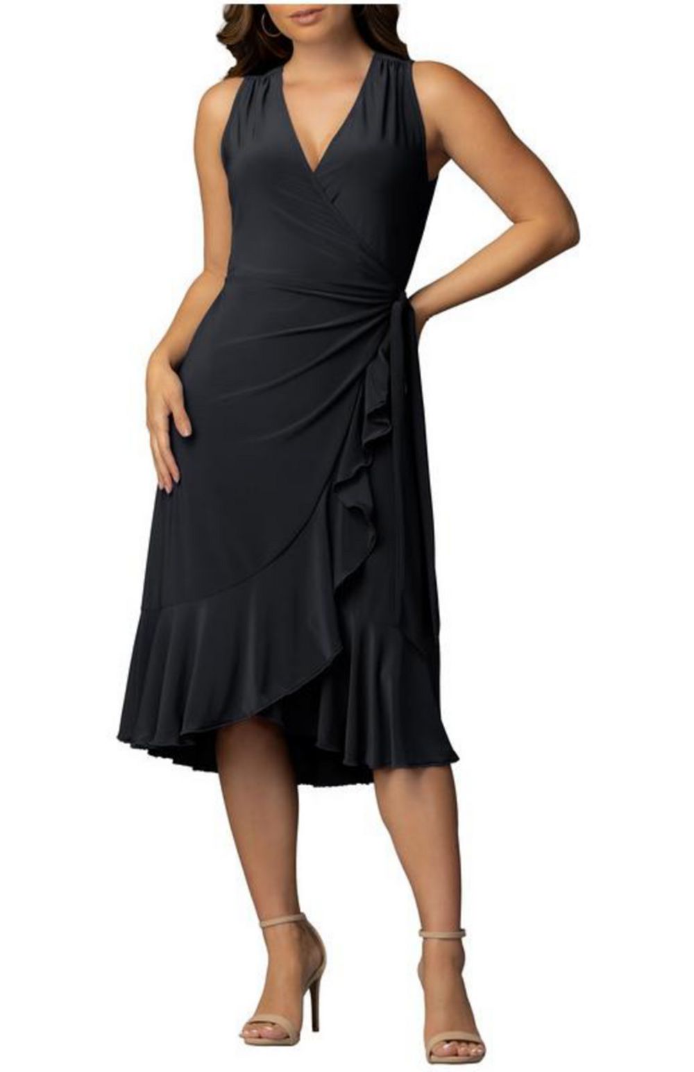 Kiyonna Women's Laguna Sleeveless Wrap Dress