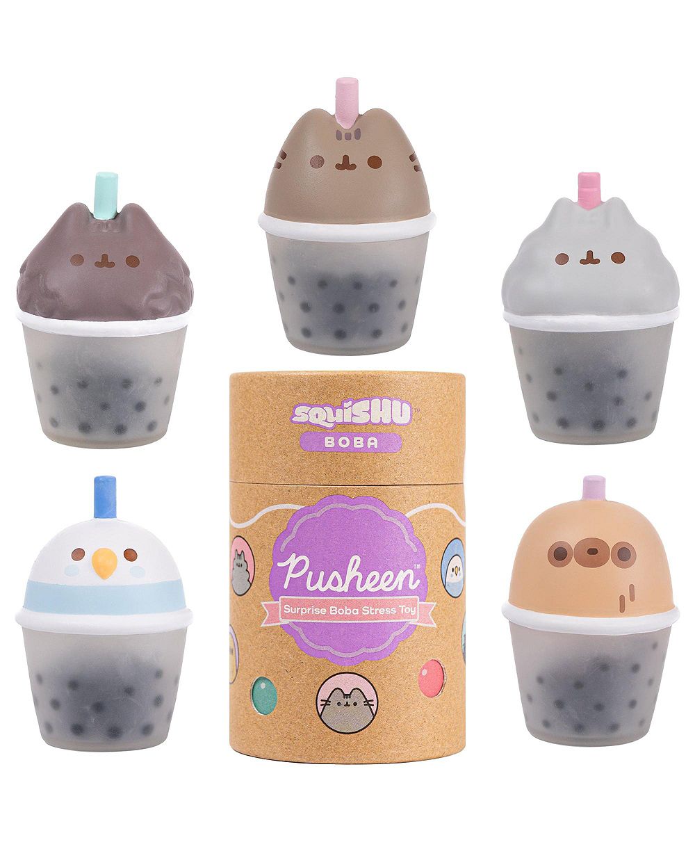 Коллекционная фигурка Hamee Capsule Pusheen The Cat Surprise Blind Collectible Squishy SquiSHU Series 1 Boba Tea