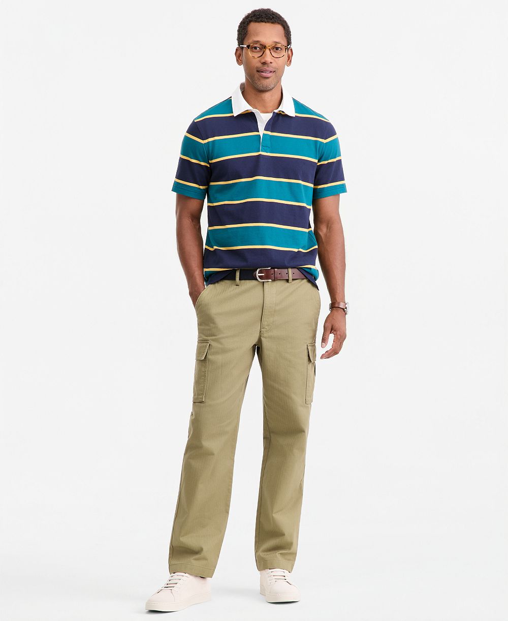 Club Room Men's Wide-Fit Dobby Stripe Cargo Pants, Macy's Exclusive
