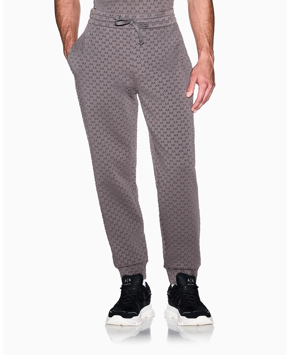 Джоггеры A|X Armani Exchange Men's Bonded Cotton Flocked All Over Logo