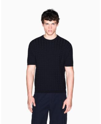 A|X Armani Exchange Men's Viscose Grid T-Shirt