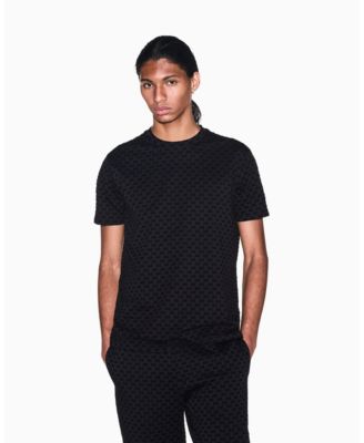A|X Armani Exchange Men's Flocked All Over Logo T-Shirt