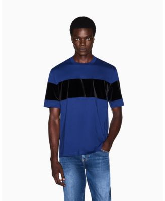 A|X Armani Exchange Men's Short Sleeve Colorblock Regular Plus Fit T-Shirt