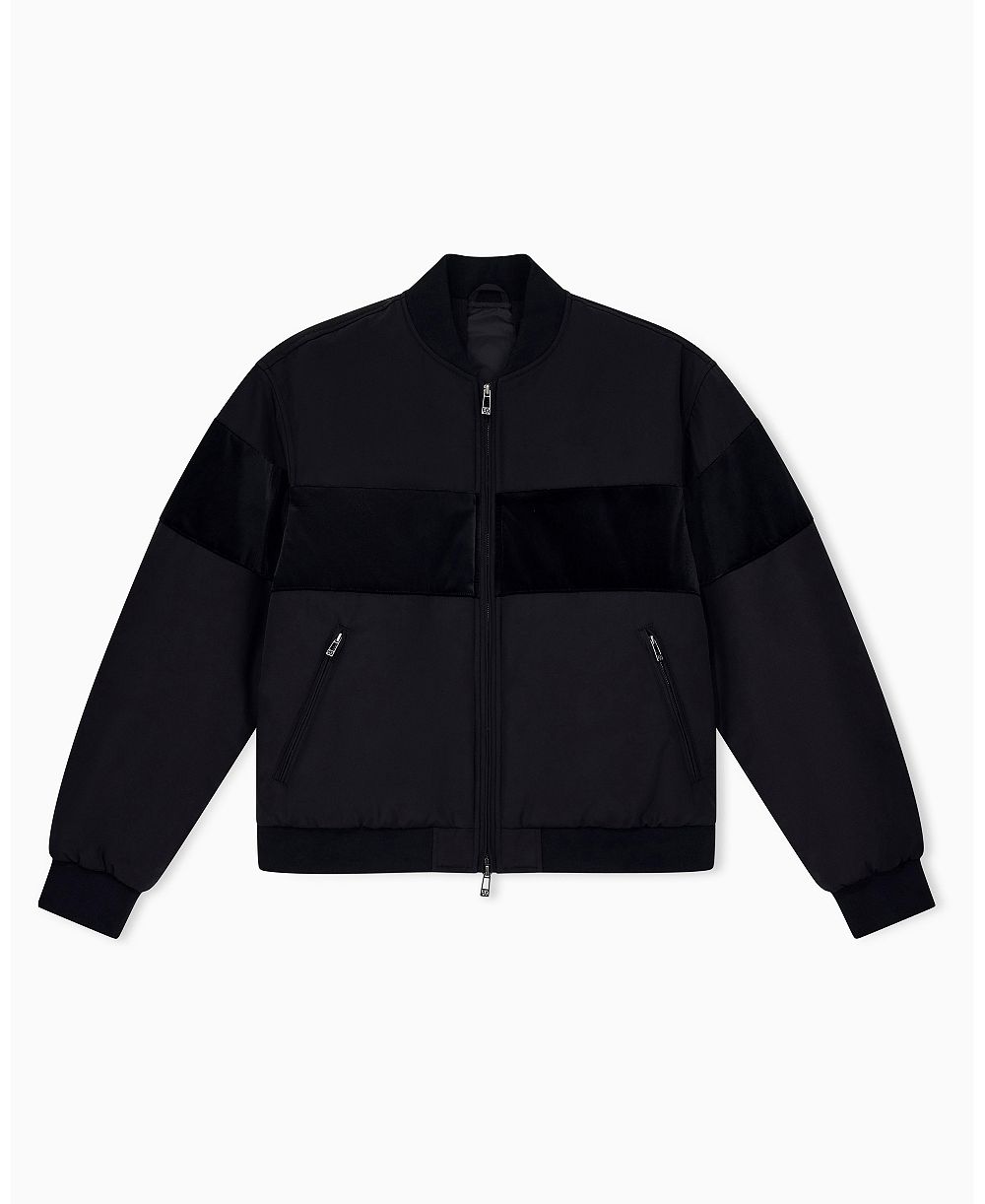 A|X Armani Exchange Men's Lightweight Colorblock Bomber Jacket