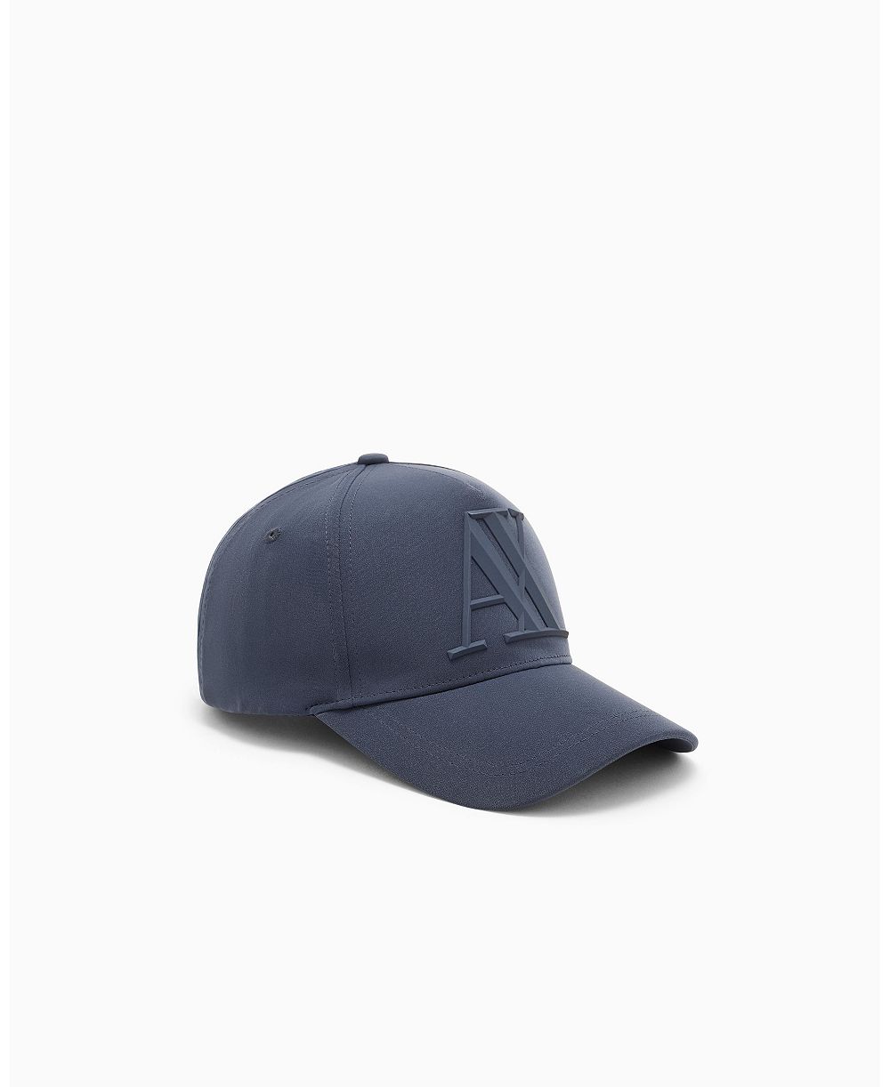 A|X Armani Exchange Мужская кепка с резиновым логотипом