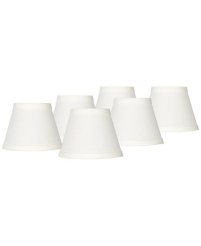 Springcrest Set of 6 Empire Chandelier Lamp Shades Small Candelabra Clip-On Fitting