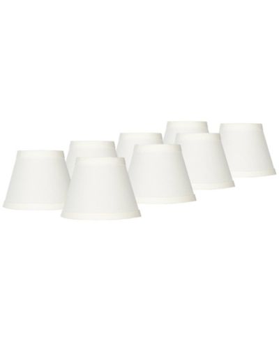 Springcrest Set of 8 Empire Chandelier Lamp Shades Small High Candelabra Clip-On Fitting