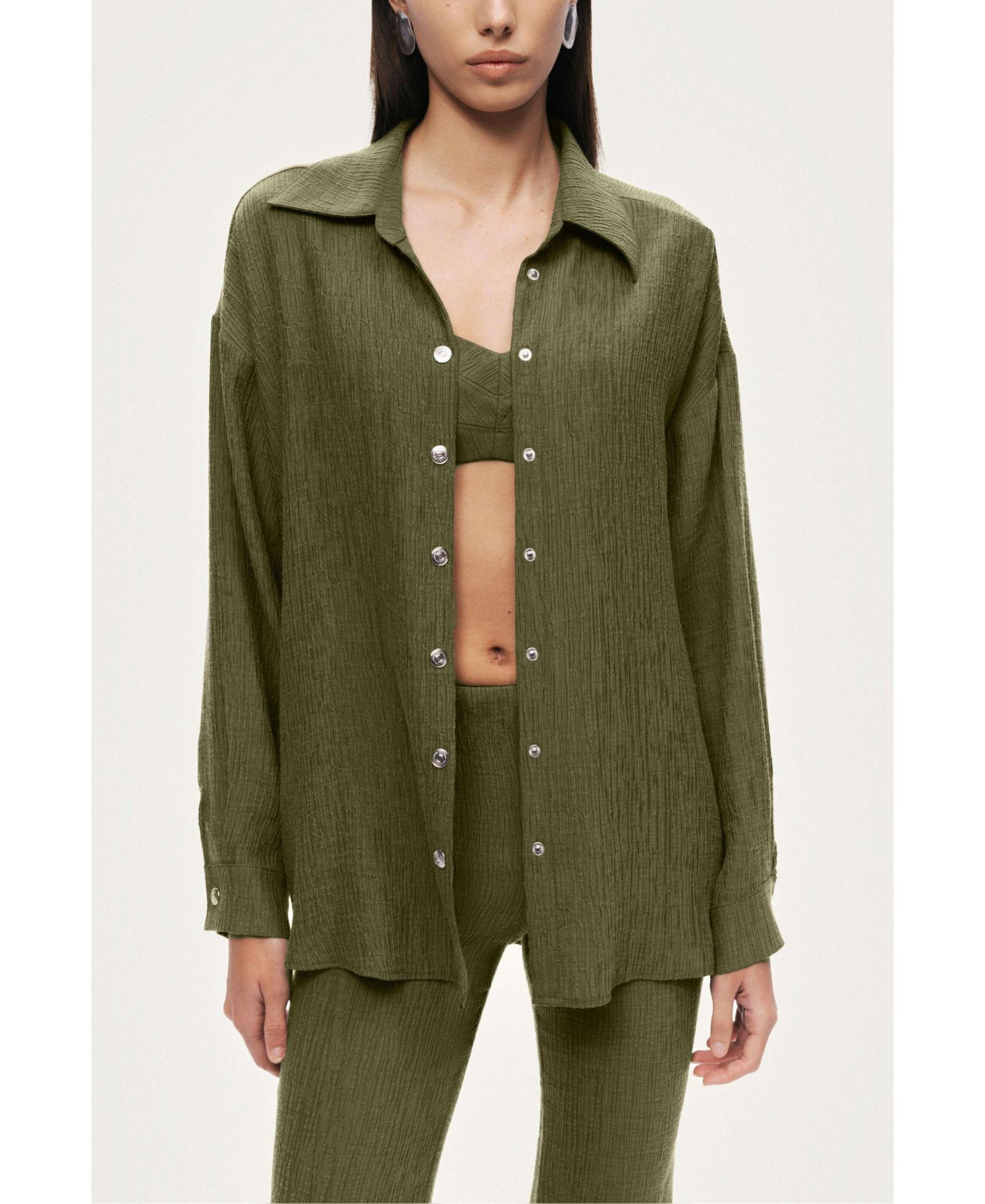 NOCTURNE Women's Relaxed Button-Down Shirt