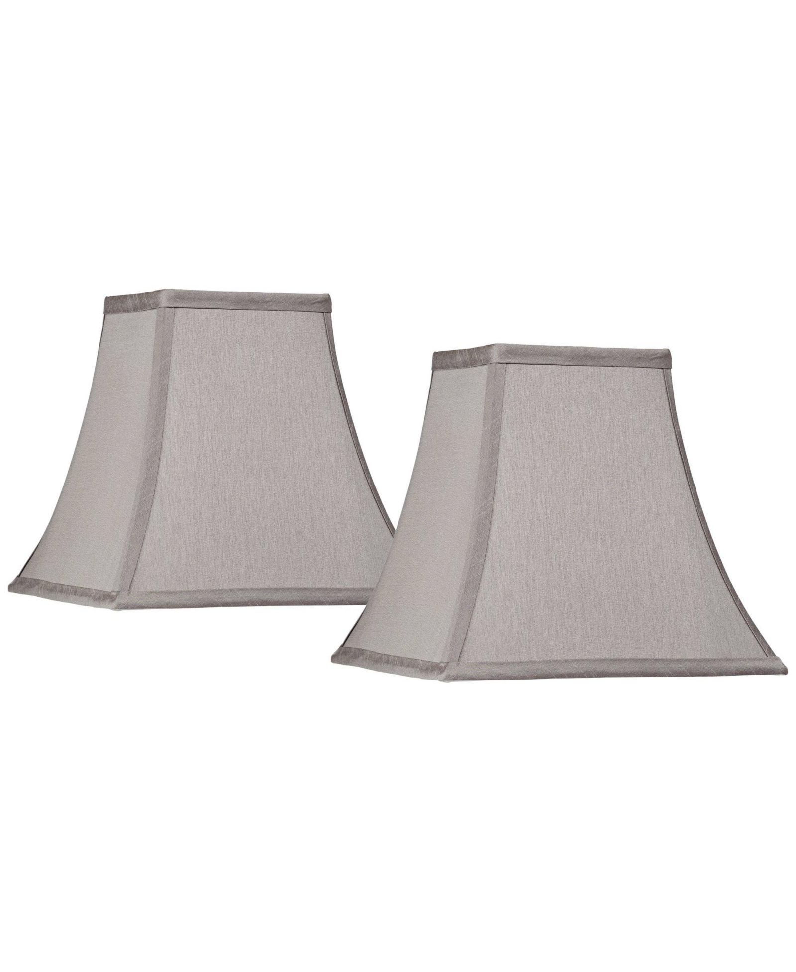Springcrest Collection Набор из 2 квадратных абажуров, pewter, малый, 5.25" верх x 10" низ x 9.5" высота
