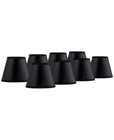 Springcrest Set of 8 Empire Chandelier Lamp Shades Paper Small High Candelabra Clip-On Fitting