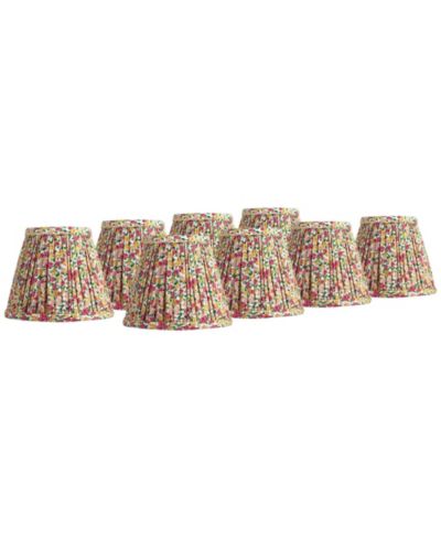 Набор сменных абажуров Springcrest Nelle 3 1/2" Top x 6" Bottom x 5" High x 5" Slant Floral Clip On Candelabra