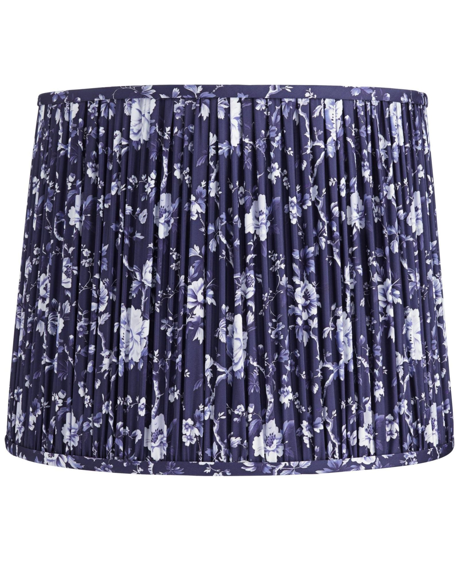 Springcrest Sally 13" Top x 15" Bottom x 12" High x 12" Slant Print Lamp Shade Replacement Pleated Floral Spider Harp