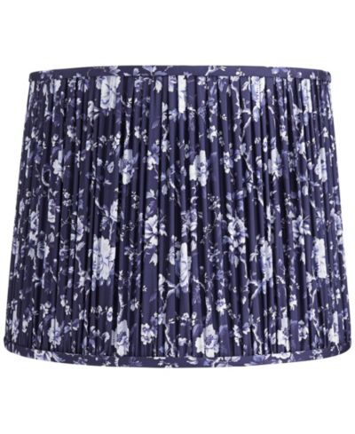 Springcrest Sally 13" Top x 15" Bottom x 12" High x 12" Slant Print Lamp Shade Replacement Pleated Floral Spider Harp