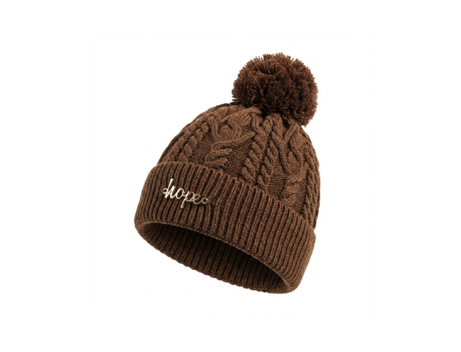 Женская шапка Headbands of Hope Cable Knit с помпоном