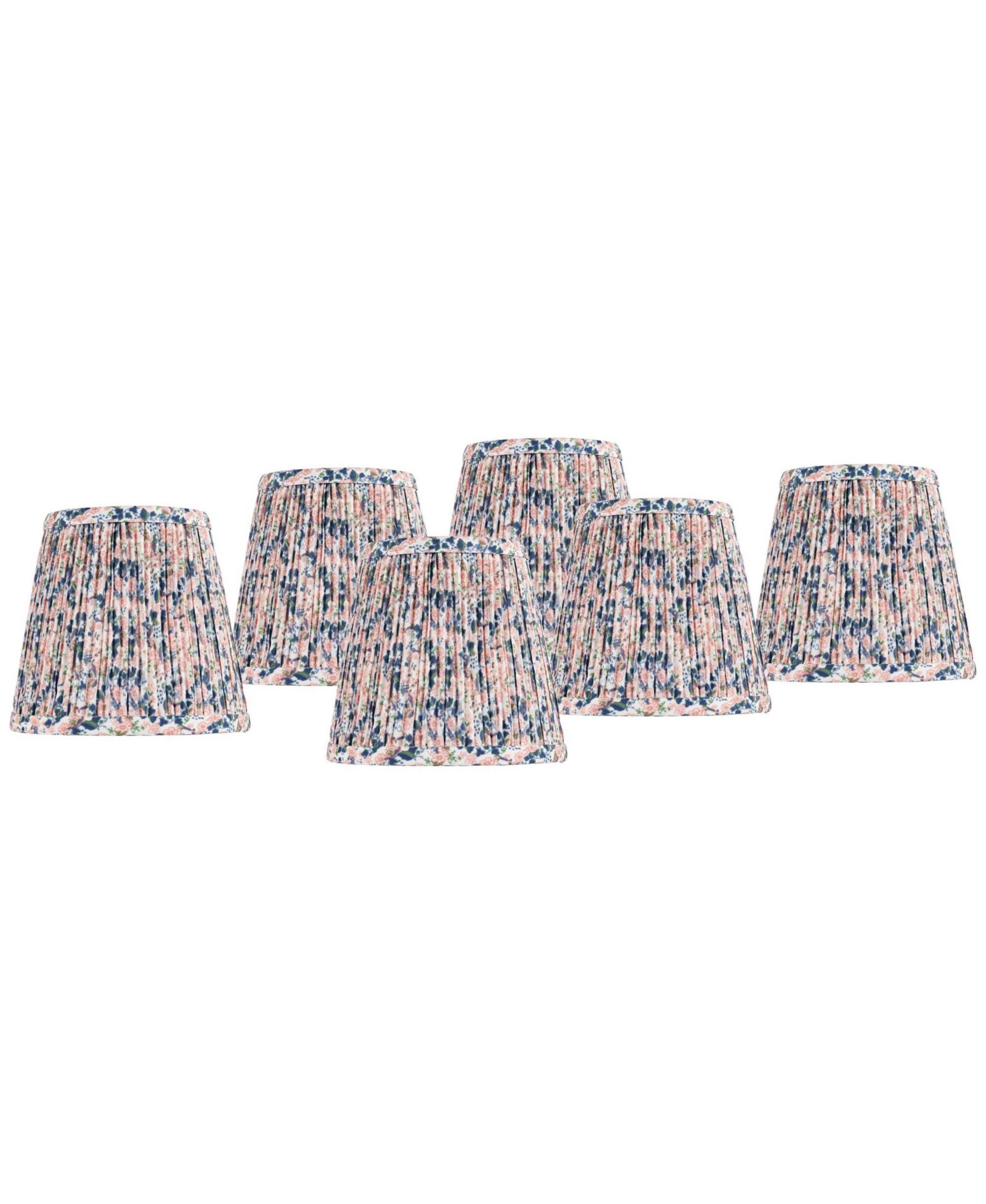 Springcrest 4 Slant Lamp Shade Replacement Set of 6 Shirred Pleated Clip On
