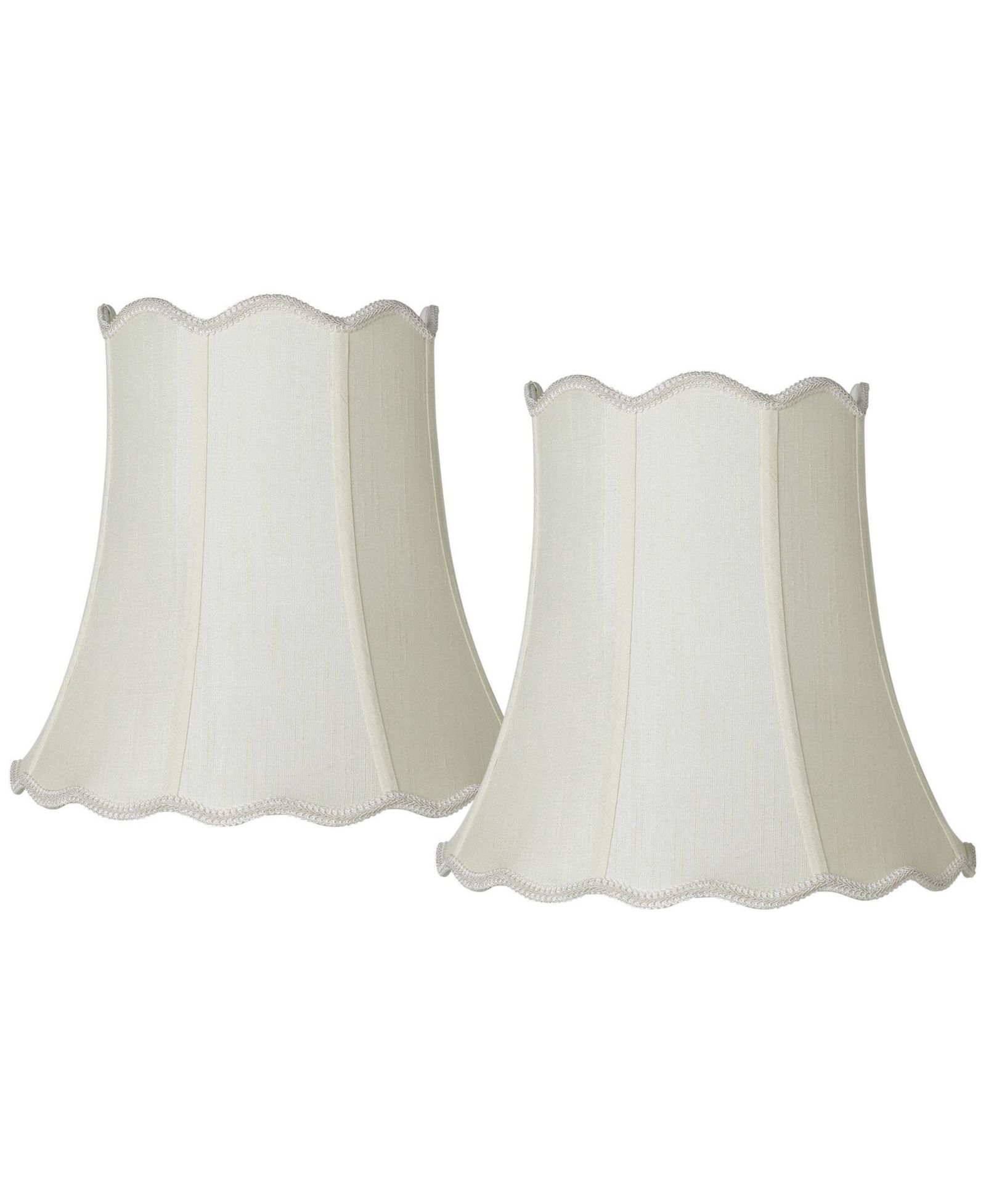Набор абажуров Springcrest Imperial Shade, 2 шт., Scallop Bell, 10" Top x 16" Bottom x 14.75" High