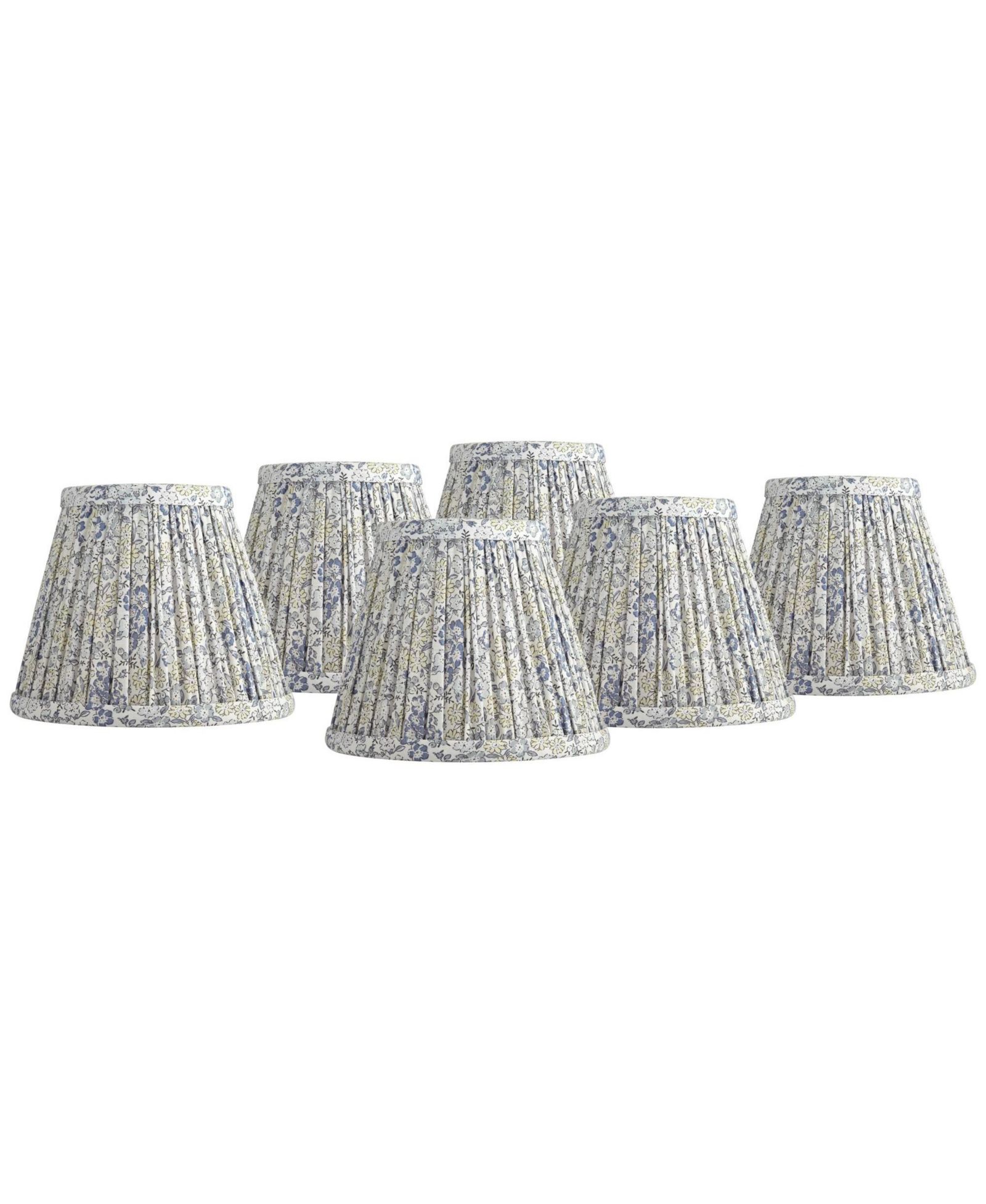Набор сменных абажуров Springcrest Nelle 3 1/2" Top x 6" Bottom x 5" High x 5" Slant Print, 6 шт
