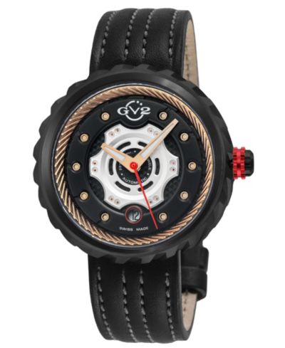 GV2 Мужские часы GV2 Motorcycle Swiss Automatic Italian Leather Strap