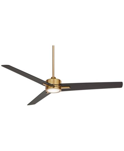 Casa Vieja 60" Monte Largo Soft Brass LED 12" Rod Ceiling Fan