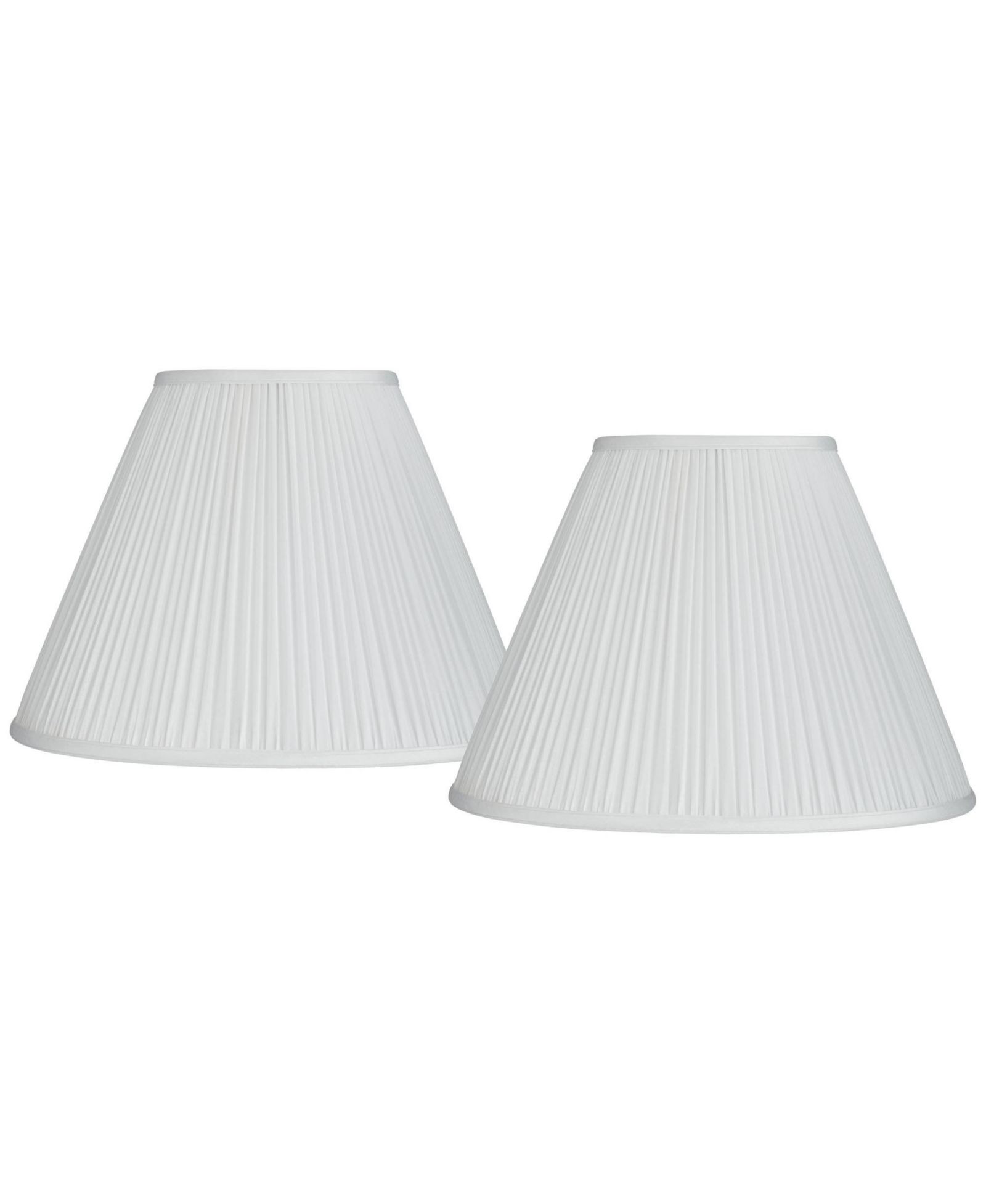 Springcrest Set of 2 Pleated Empire Lamp Shades Medium 7" Top x 16" Bottom x 11.25" High Spider с креплением для абажура и наконечника