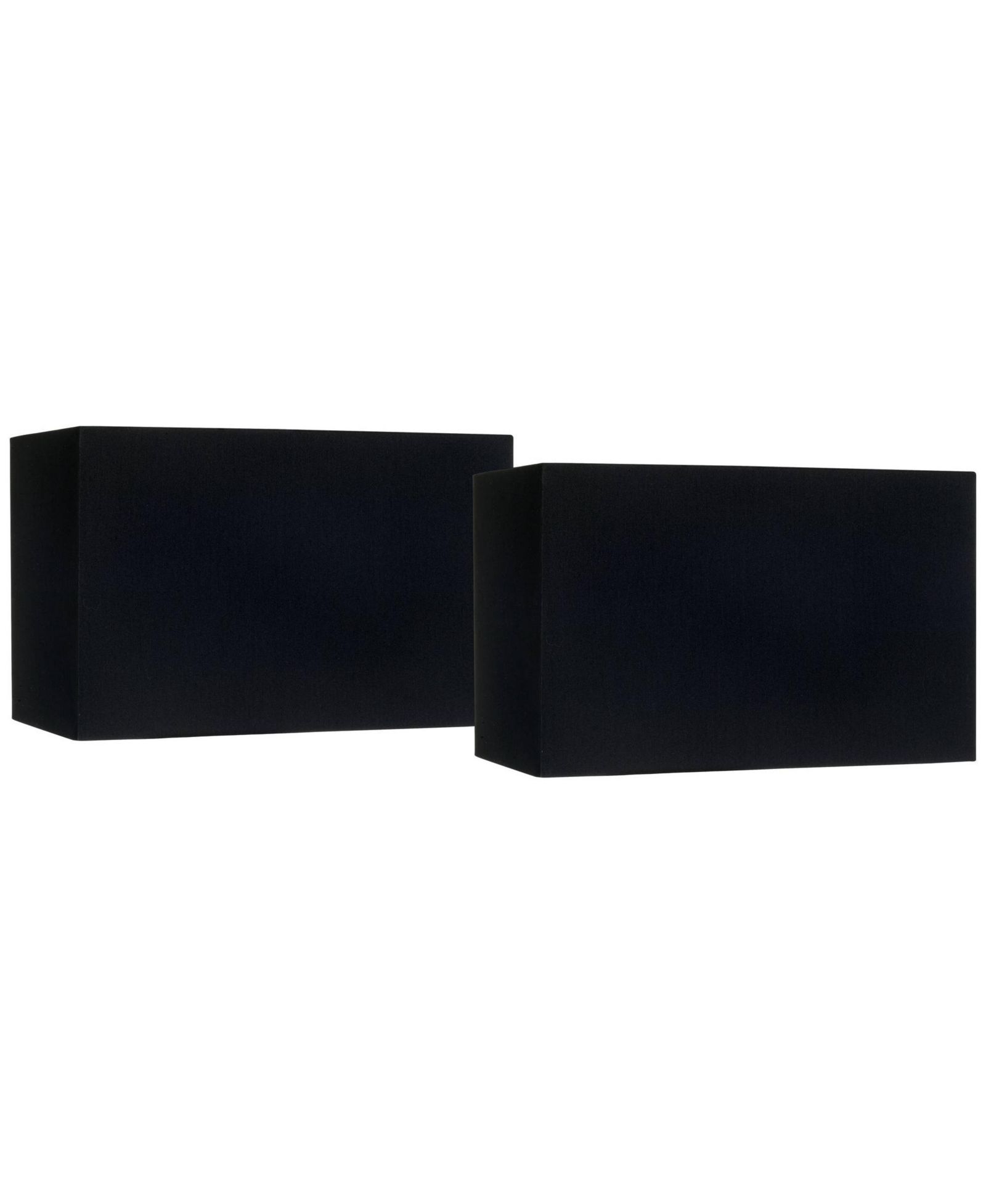 Springcrest Set of 2 Rectangular Lamp Shades Medium 16" Wide x 8" Deep x 10" High Spider Replacement Harp and Finial Fitting