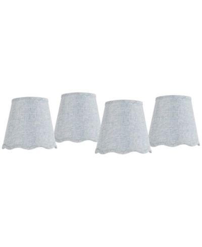 Springcrest Mylie Scallop Empire Lamp Shade 4x6x5.5 (Clip-On) Set of 4