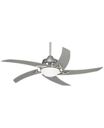 Casa Vieja 52" Capri Brushed Nickel LED Ceiling Fan with 18" Rod