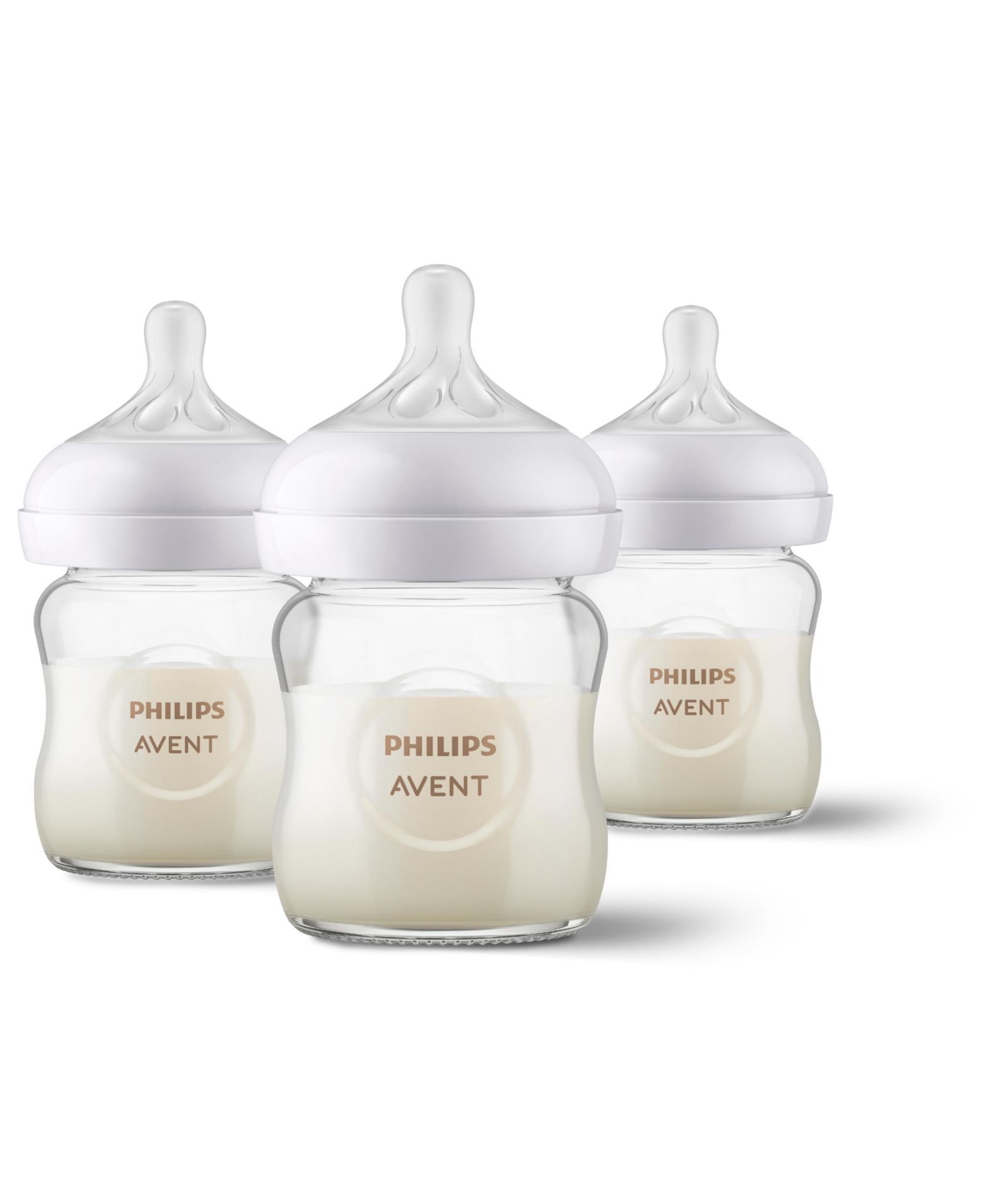 Avent Baby Philips Glass Natural Bottles 3pk, 4oz