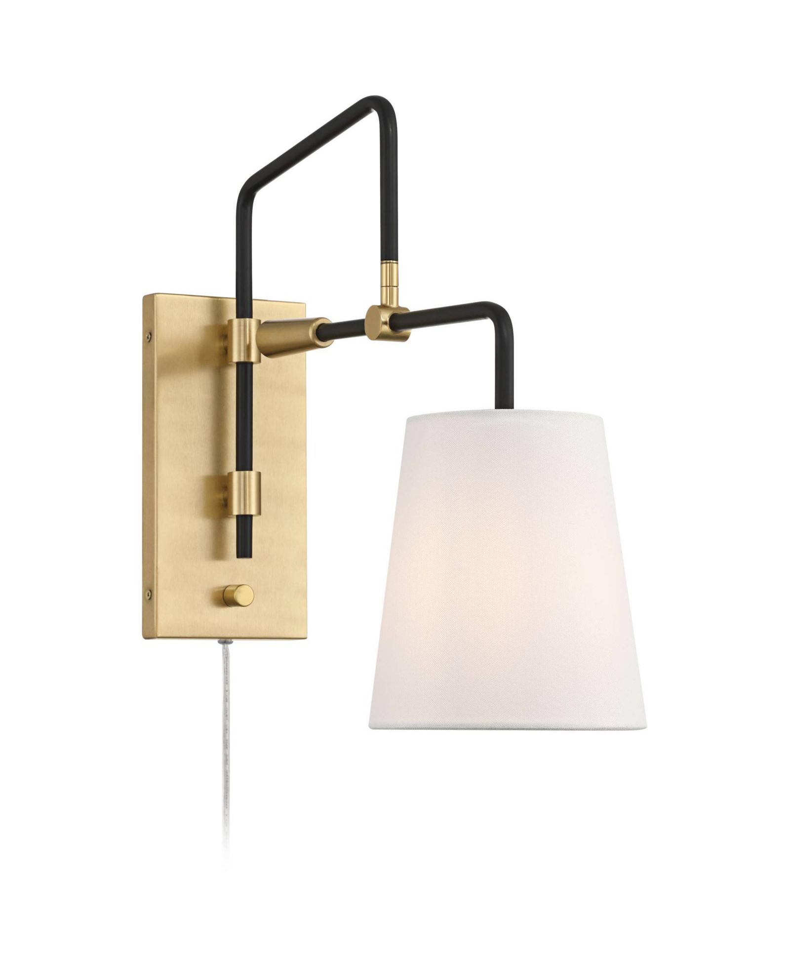 Possini Euro Design Possini Euro Azune 17"H Antique Brass Swing Arm Plug-In Wall Lamp