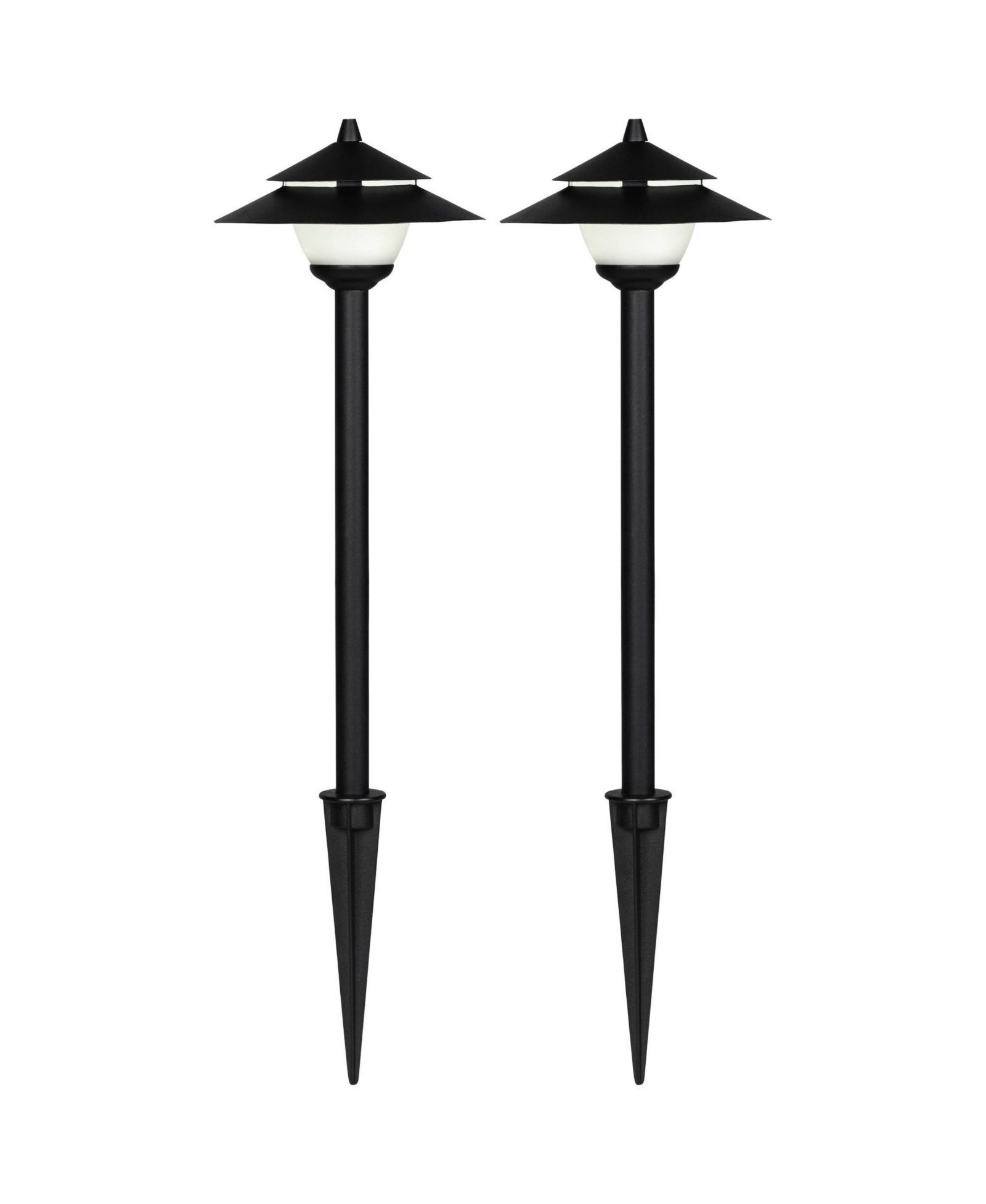 John Timberland Pollack 15" High Modern Outdoor Landscape Path Lights Porch House Set of 2 LED Bulb