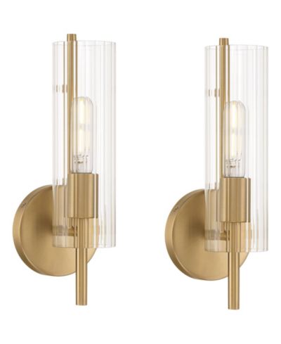 Possini Euro Design настенный бра Taurus 13 1/2"H, матовый шампань, набор из 2 шт