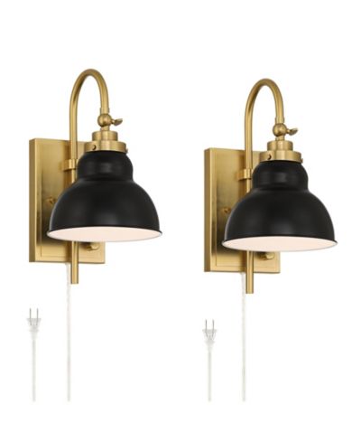 Possini Euro Design настенный светильник Lilith 13 1/2"H, античная латунь, комплект из 2 шт