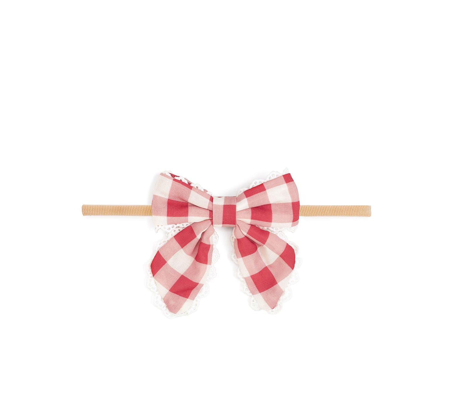 Повязка на голову Sweet Wink Baby Girls Red Gingham Bow