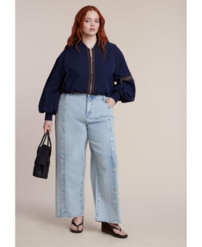 Женские джинсы ELOQUII Snap Front Midrise